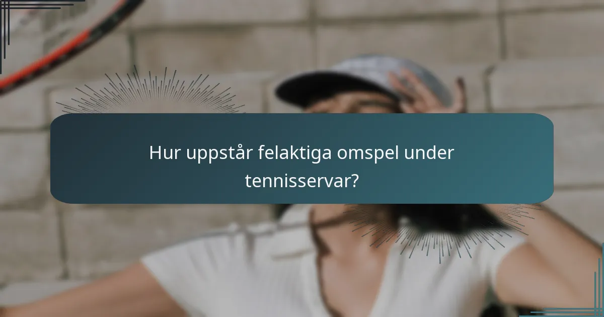 Hur uppstår felaktiga omspel under tennisservar?