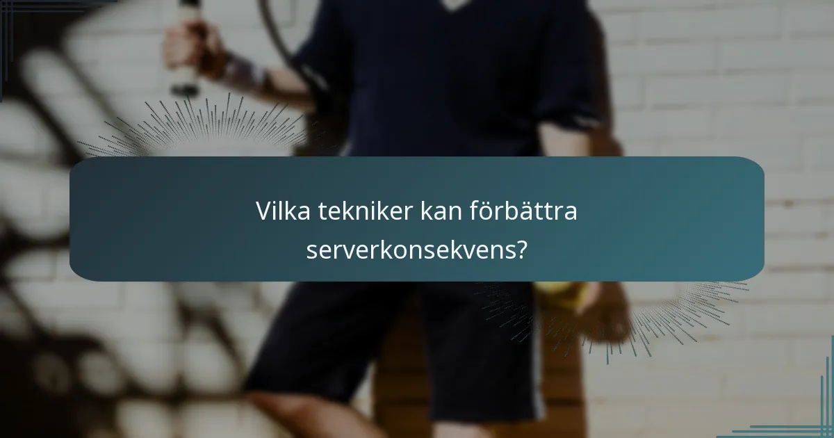 Vilka tekniker kan förbättra serverkonsekvens?