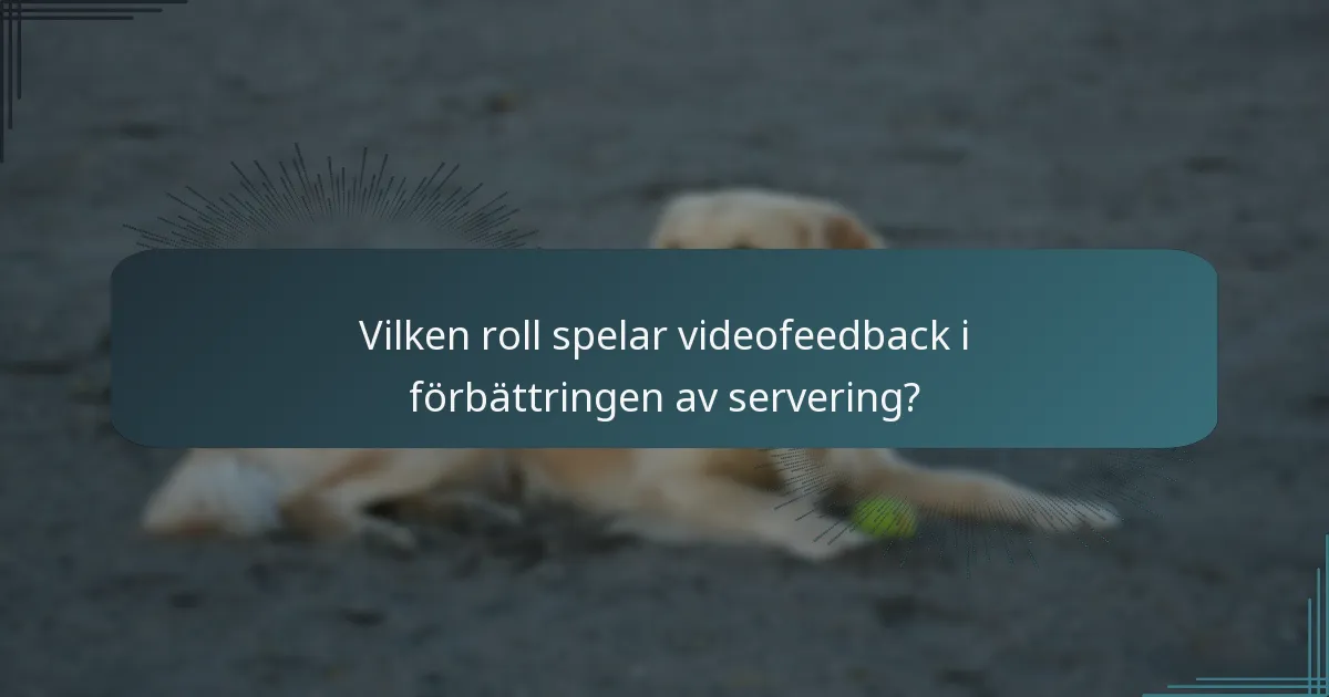 Vilken roll spelar videofeedback i förbättringen av servering?